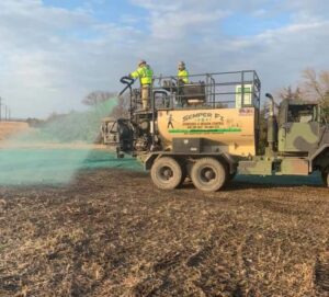 Semper Fi Hydroseed working on hydroseed and erosion control project 14 Semper Fi Hydroseed working on hydroseed and erosion control project.