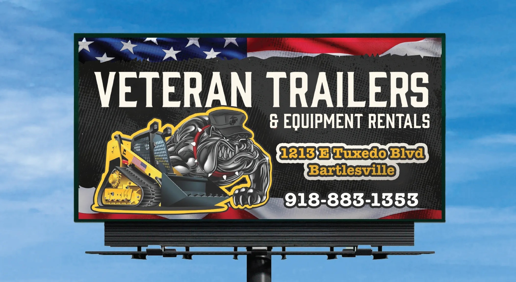 Billboard advertising Veteran Trailer and Equipment Rentals